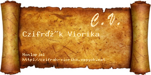 Czifrák Viorika névjegykártya
